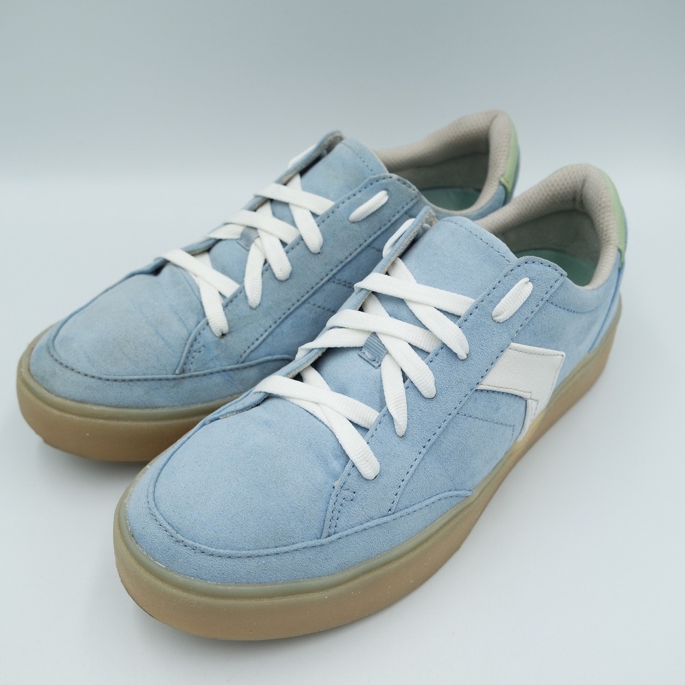 Dr Scholls Time Off Light Blue Platform Sneakers Womens Lace Up Gum Sole 8.5 - Picture 2 of 10
